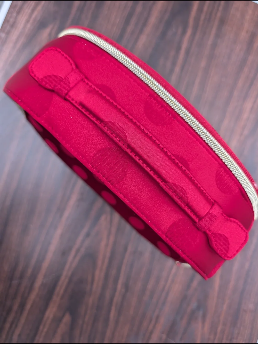 Estee Lauder Fuchsia Polka Dot Cosmetic Case